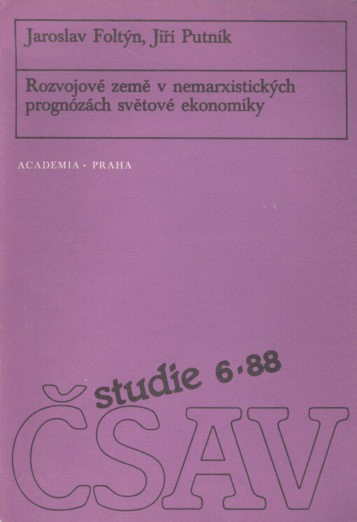 Rozvojové země v nemarxistických prognózách světové ekonomiky