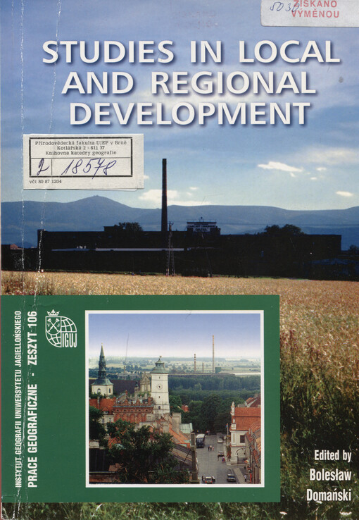 Studies in local development =Studia nad rozwojem lokalnym i regionalnym