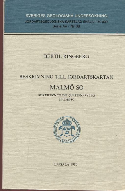 Beskrivning till jordartskartan Malmö SO