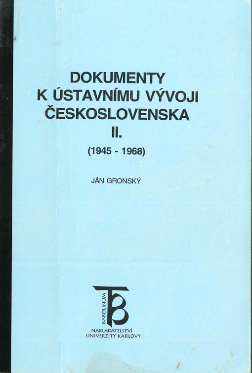 Dokumenty k ústavnímu vývoji Československa, sv. 2