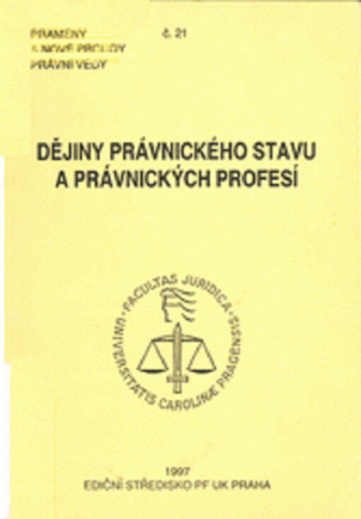 Dějiny právnického stavu a právnických profesí