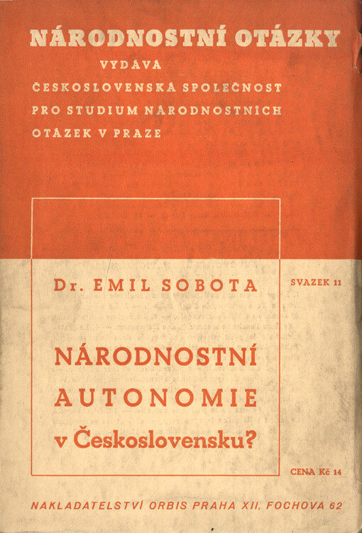 Národnostní autonomie v Československu?