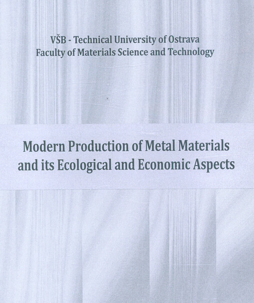 Modern production of metal materials and its ecological and economic aspects