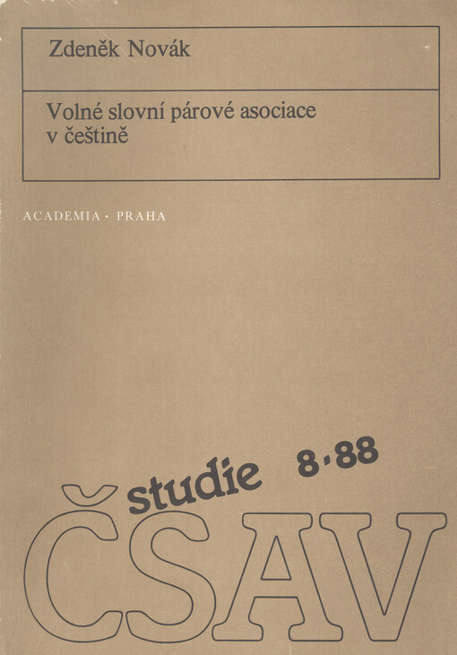 Volné slovní párové asociace v češtině