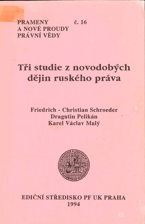 Tři studie z novodobých dějin ruského práva