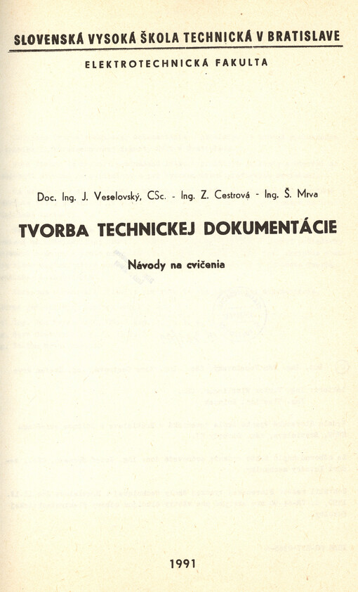 Tvorba technickej dokumentácie : návody na cvičenia