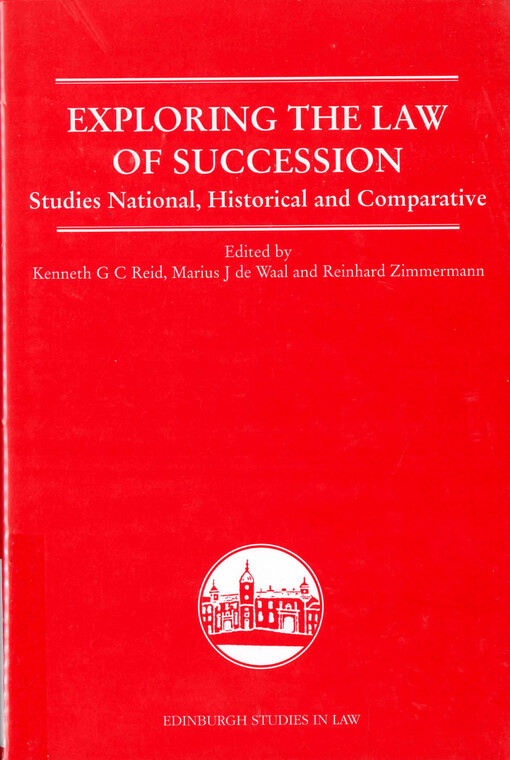 Exploring the law of succession : studies national, historical and comparative
