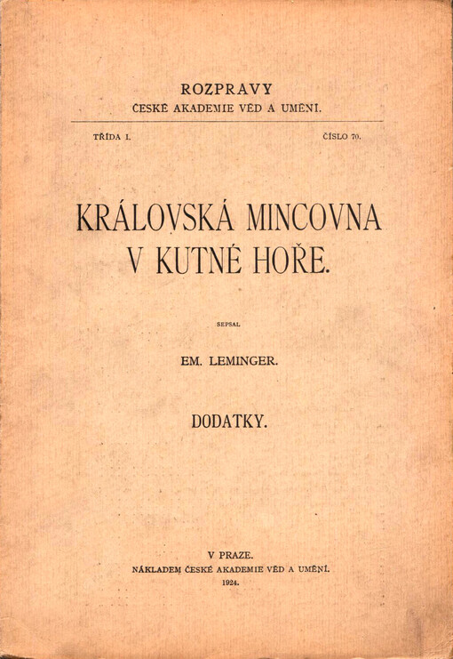 Královská mincovna v Kutné Hoře