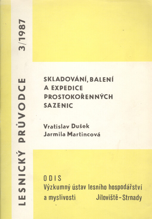 Skladování, balení a expedice prostokořenných sazenic