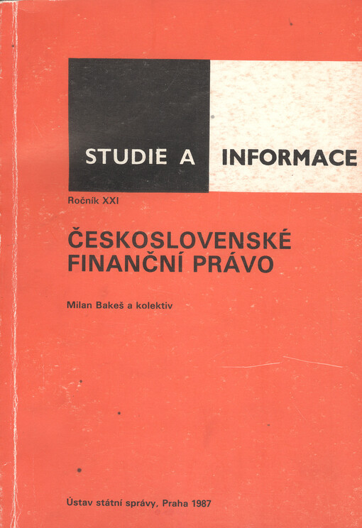 Československé finanční právo