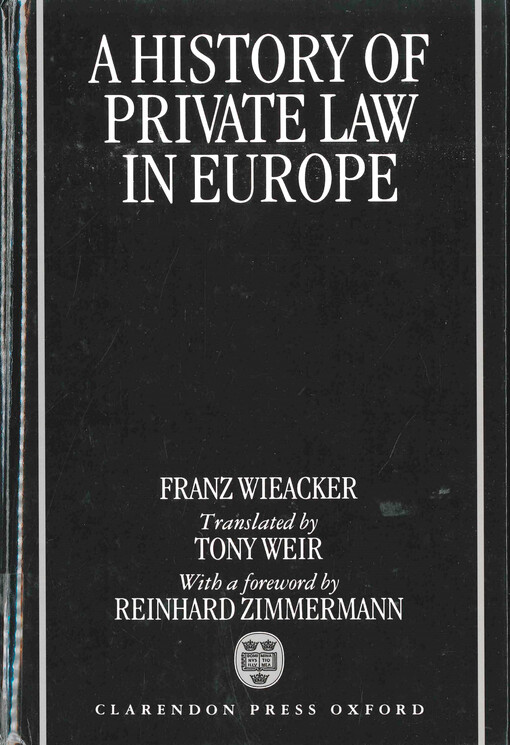 A history of private law in Europe : with particular reference to Germany