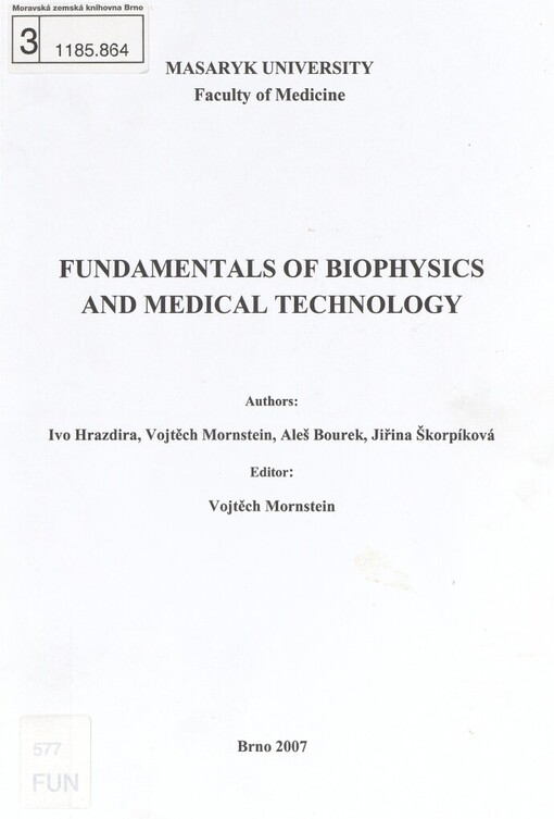 Fundamentals of biophysics and medical technology