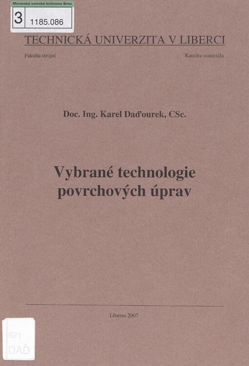 Vybrané technologie povrchových úprav