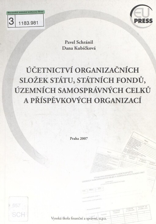 Účetnictví organizačních složek státu, státních fondů, územních samosprávných celků a příspěvkových organizací