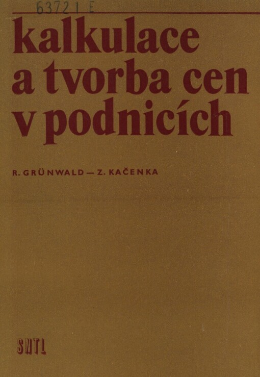 Kalkulace a tvorba cen v podnicích