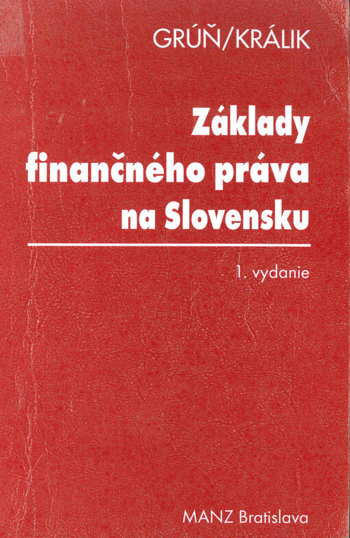 Základy finančného práva na Slovensku