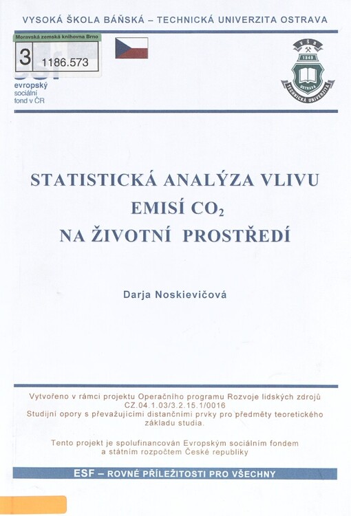 Statistická analýza vlivu emisí CO2 na životní prostředí