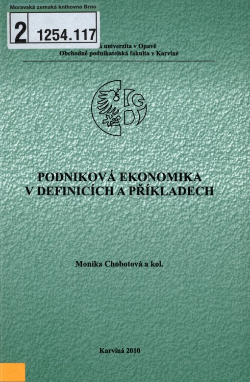 Podniková ekonomika v definicích a příkladech