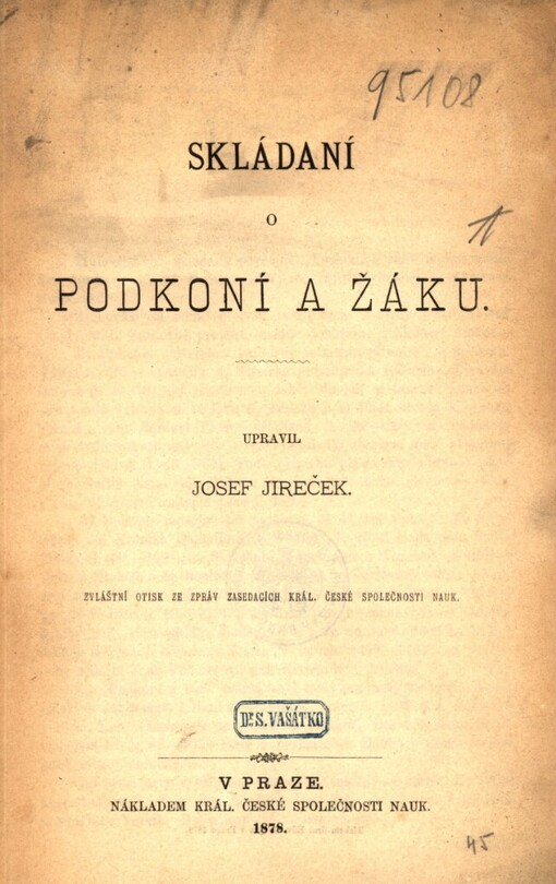Skládání o podkoní a žáku