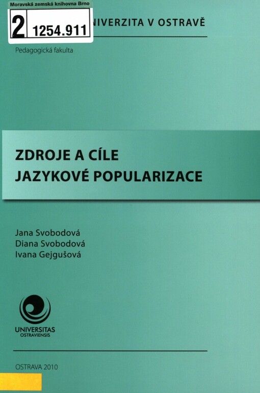 Zdroje a cíle jazykové popularizace