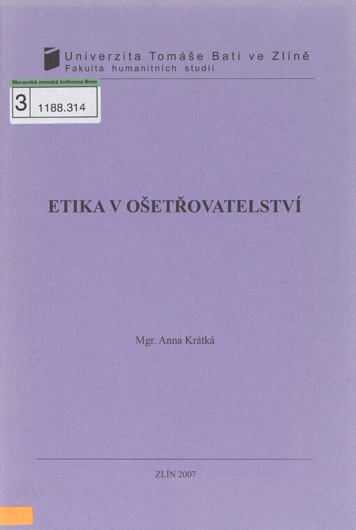 Etika v ošetřovatelství