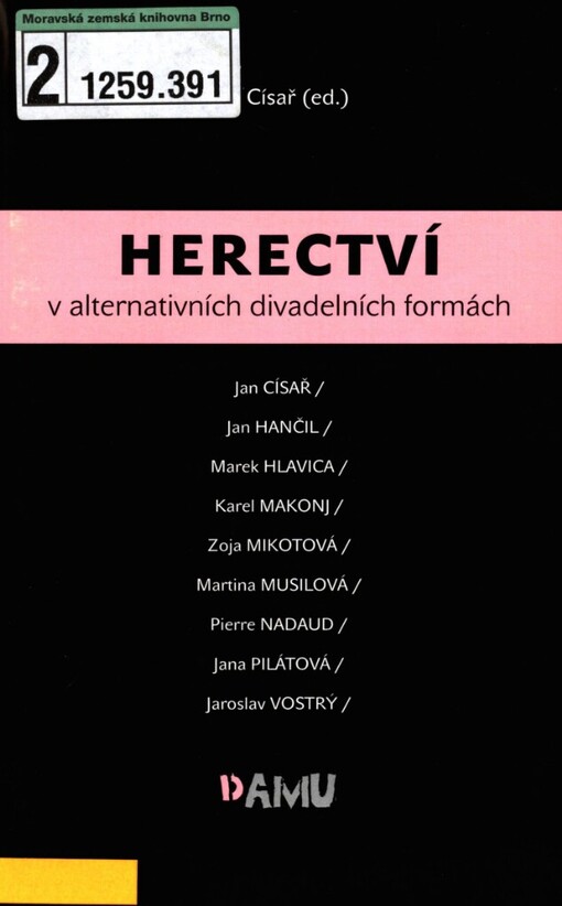 Herectví v alternativních divadelních formách