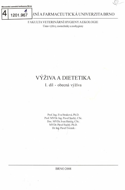 Výživa a dietetika