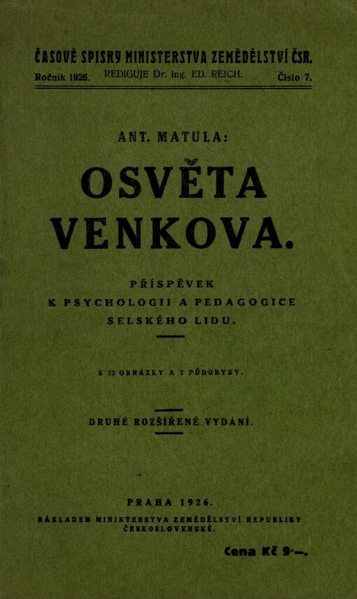 Osvěta venkova: příspěvek k psychologii a pedagogice selského lidu