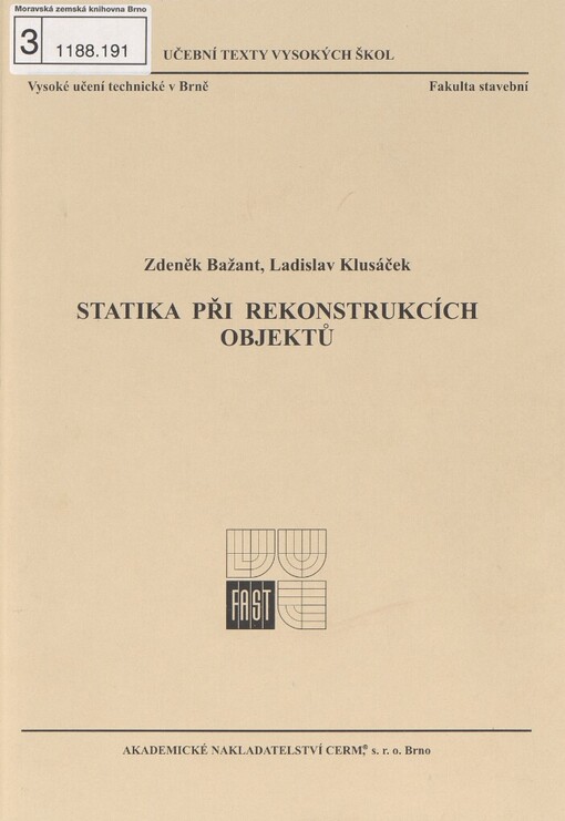 Statika při rekonstrukcích objektů