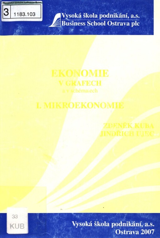 Ekonomie v grafech a v schématech, I, Mikroekonomie