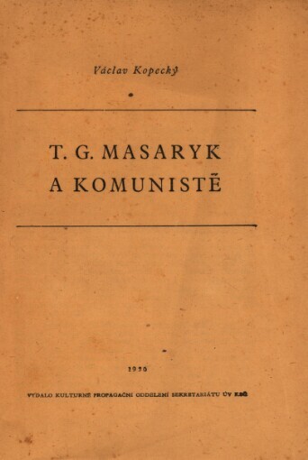 T.G. Masaryk a komunisté