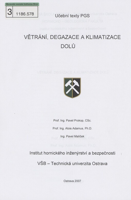 Větrání, degazace a klimatizace dolů