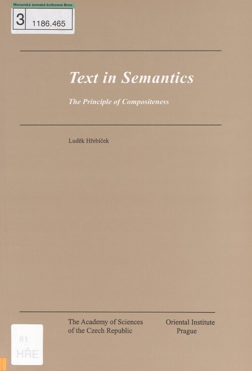 Text in semantics: the principle of compositeness