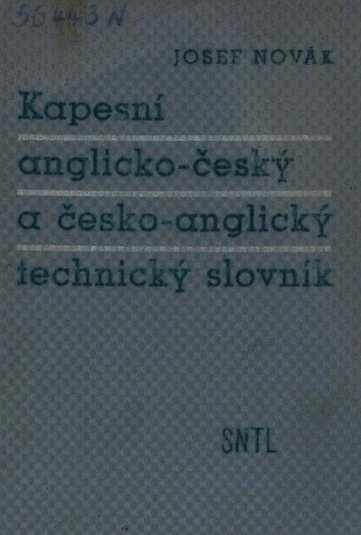 Kapesní anglicko-český a česko-anglický technický slovník