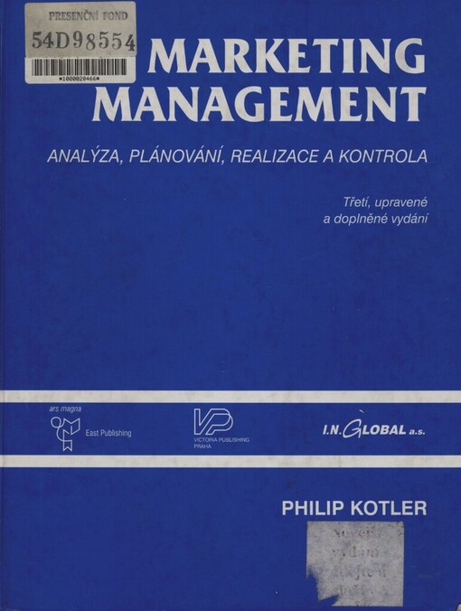 Marketing management: analýza, plánování, realizace a kontrola