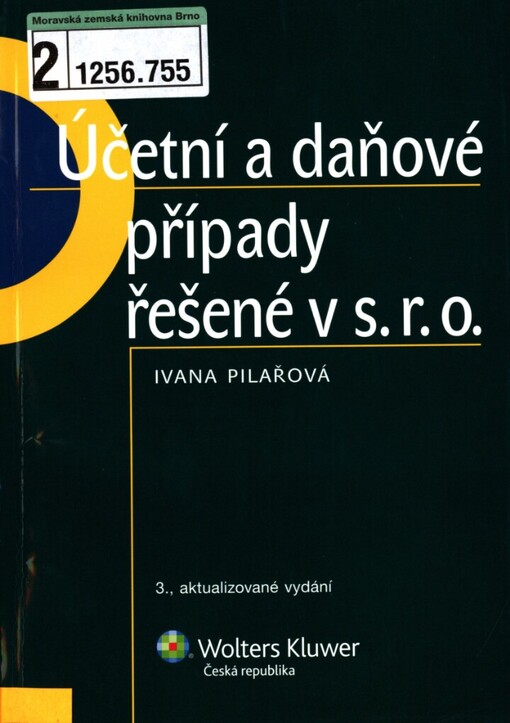 Účetní a daňové případy řešené v s.r.o