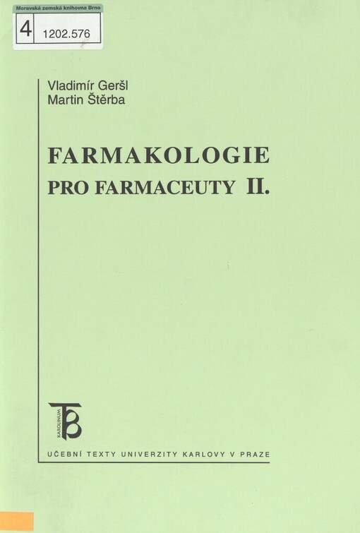 Farmakologie pro farmaceuty II