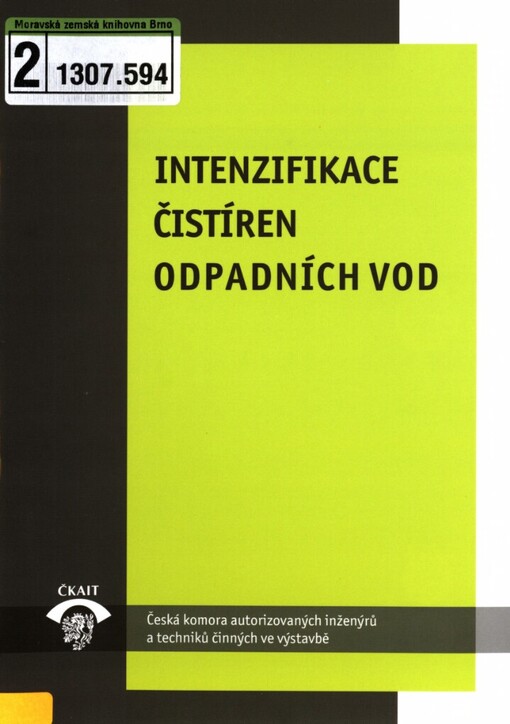 Intenzifikace čistíren odpadních vod :energetický pohled : technická pomůcka k činnosti autorizovaných osob : TP 1.23.1