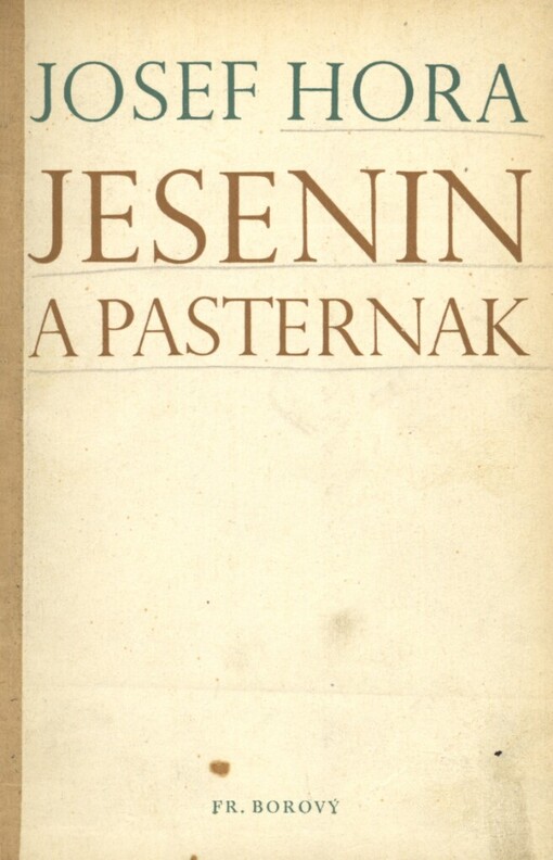 Jesenin a Pasternak :překlady jejich veršů