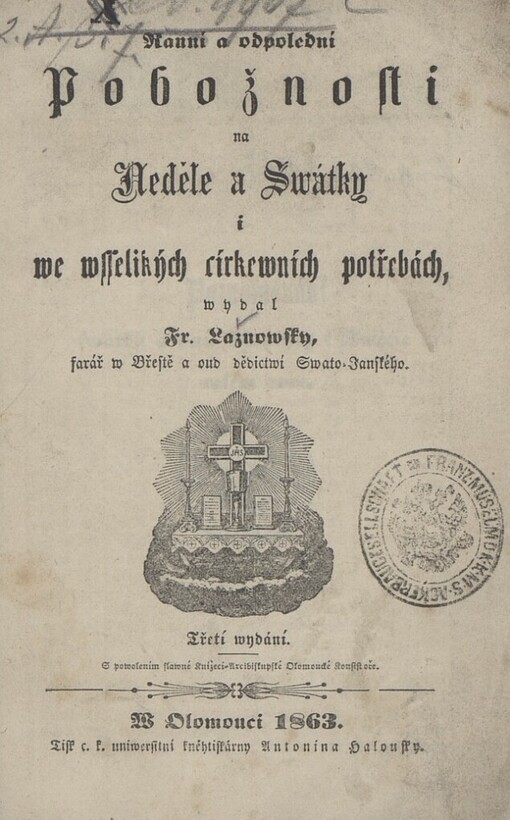 Ranní a odpolední pobožnosti na neděle a swátky i we wsselikých církewních potřebách