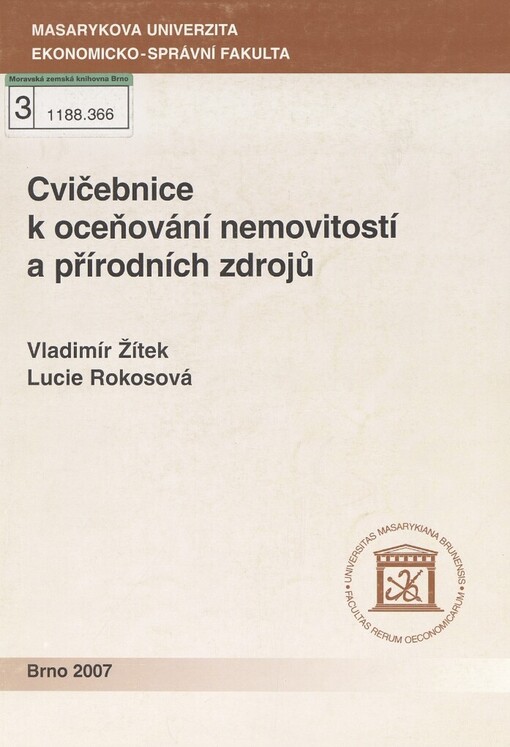 Cvičebnice k oceňování nemovitostí a přírodních zdrojů