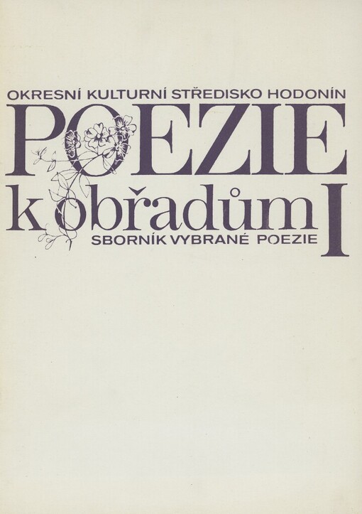 Poezie k obřadům I :sborník vybrané poezie
