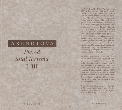 Původ totalitarismu I-III