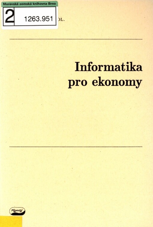 Informatika pro ekonomy, 3. vyd.