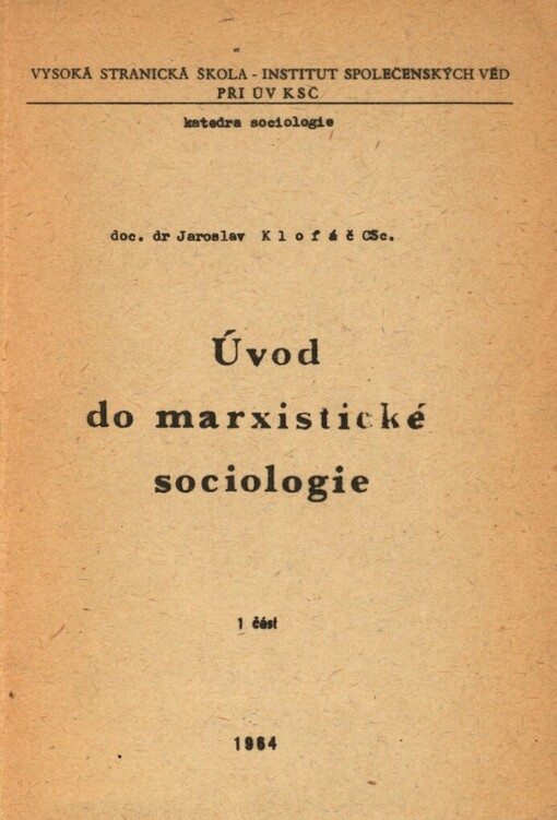 Úvod do marxistické sociologie