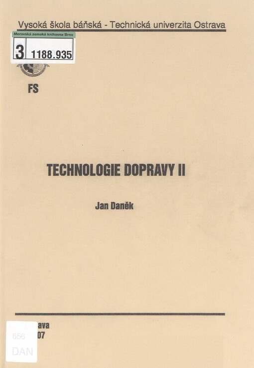 Technologie dopravy II