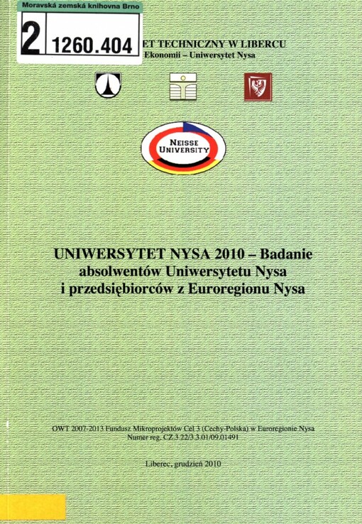 Uniwersytet Nysa 2010 - Badanie absolwentów Uniwersytetu Nysa i przedsiębiorców z Euroregionu Nysa