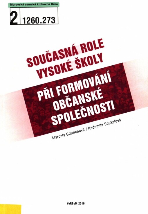 Současná role vysoké školy při formování občanské společnosti