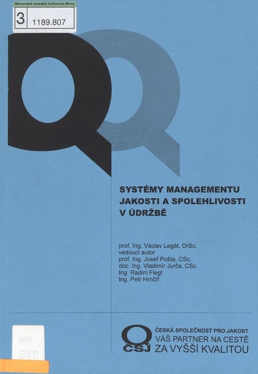 Systémy managementu jakosti a spolehlivosti v údržbě