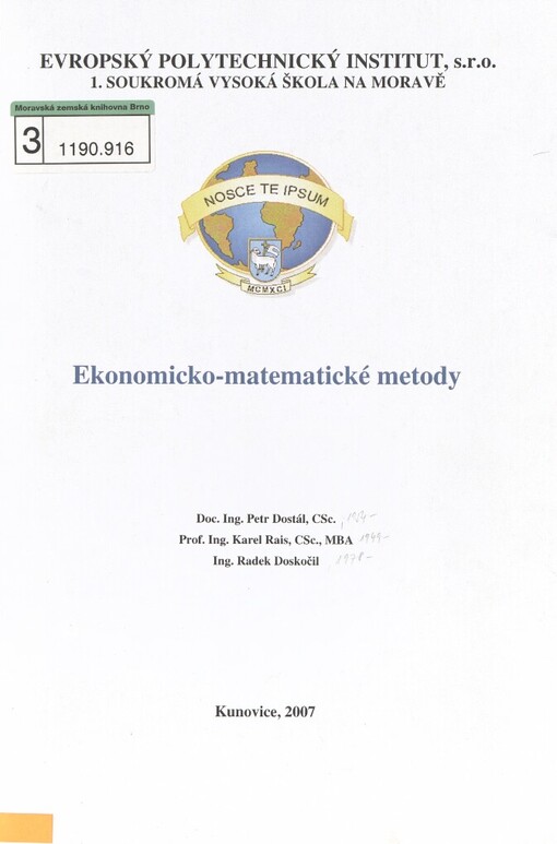 Ekonomicko-matematické metody